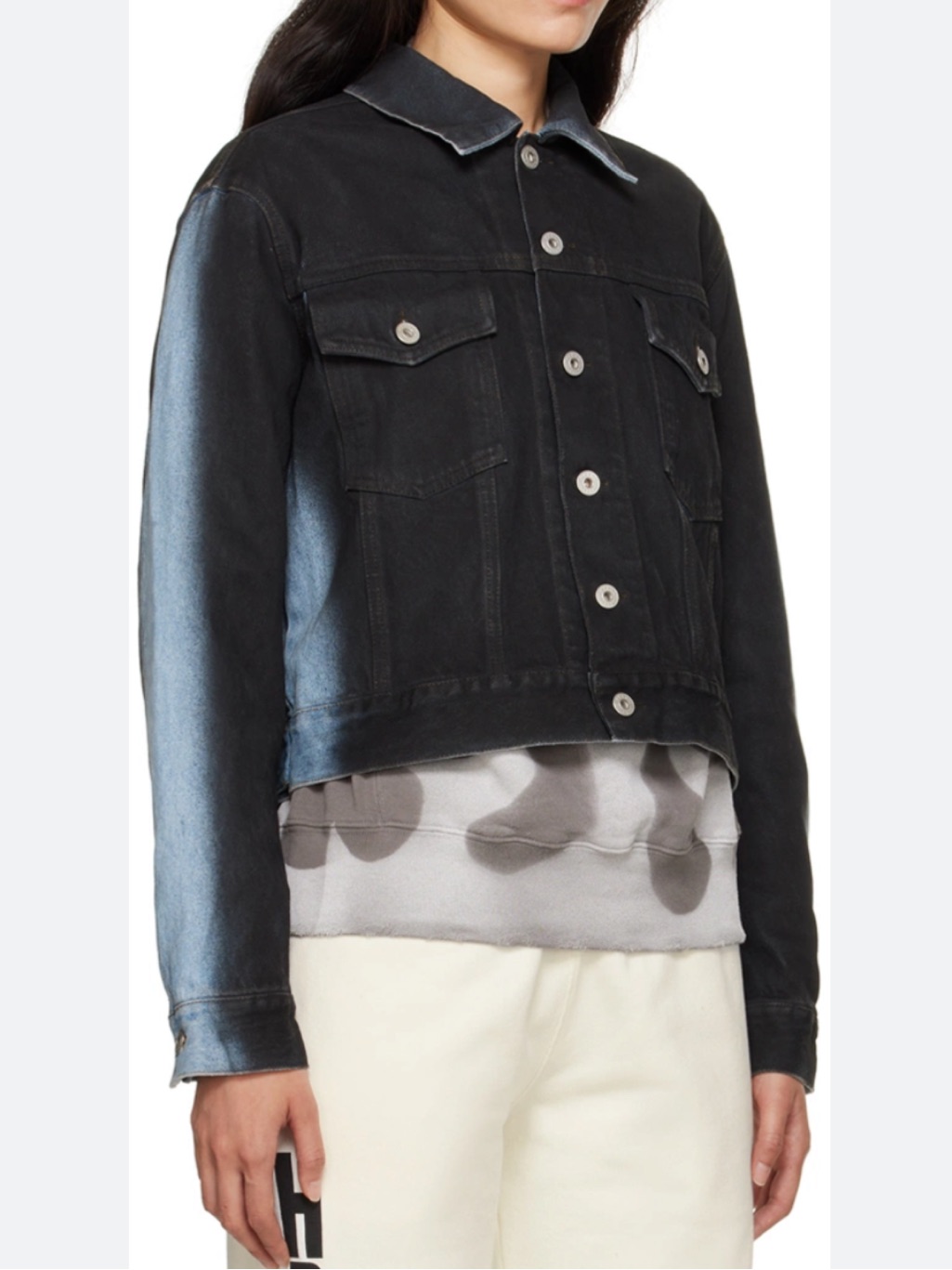 Heron Preston Gradient Effect Denim Jacket Small